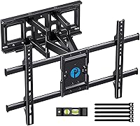 Pipishell PILFK1 Full Motion TV Wall Mount for 37-84 Inch TVs up to 132 lbs - Articulating Swivel Tilt, 14.8" Extension, VESA 600x400, Wood Stud Compatible