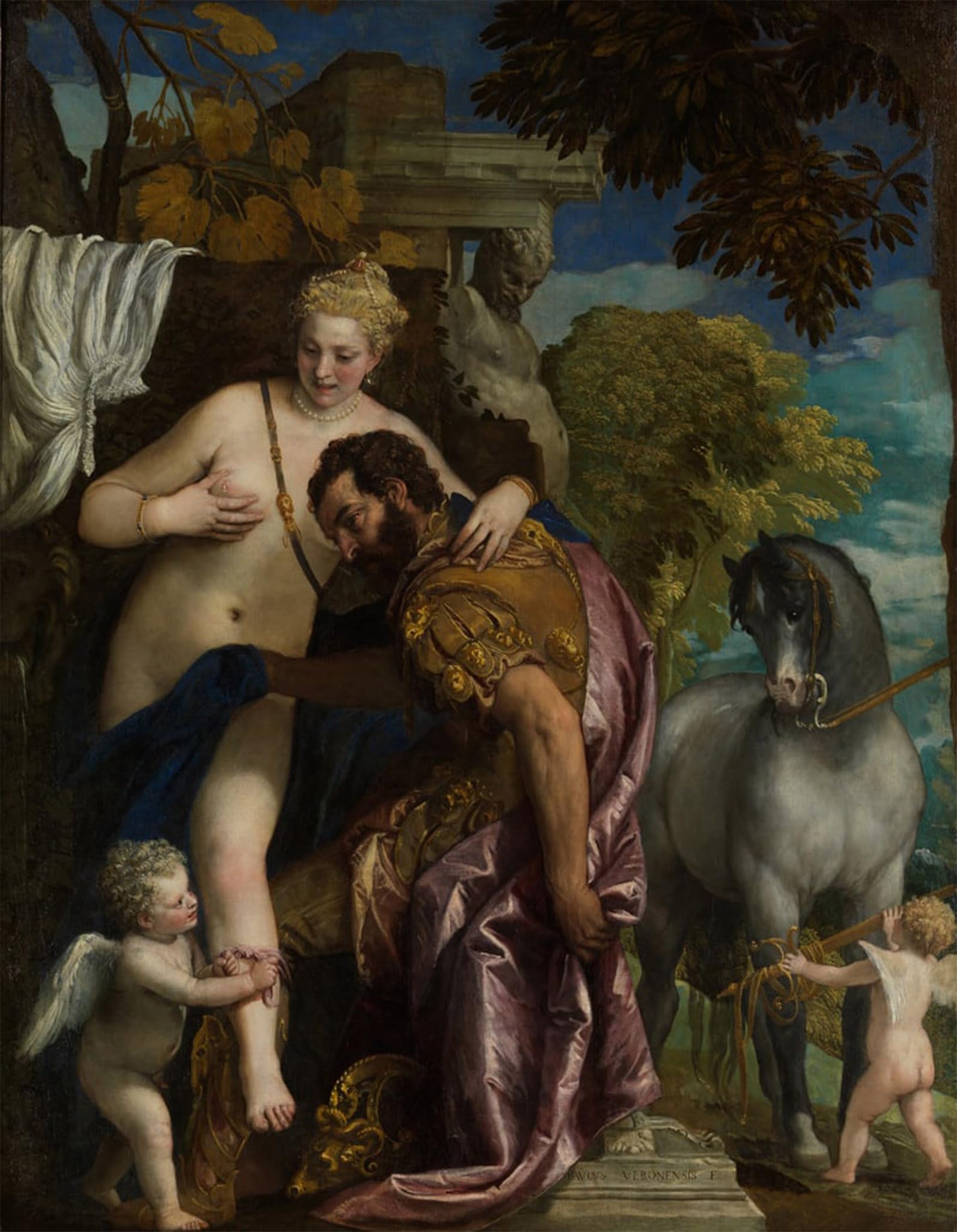 ARTXLXXBN Famous Print Painting Colorful Art Print Mars and Venus United by Veronese Canvas Art Decorations for Home Decor 60x90cm