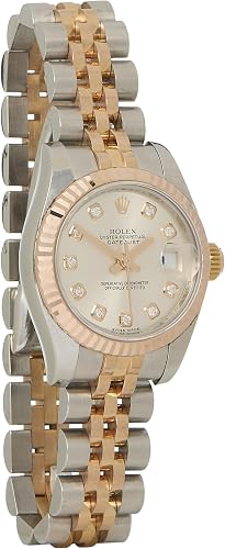Pre-loved Silver Diamond Dial Stainless Steel Datejust 179171 26mm, Pink