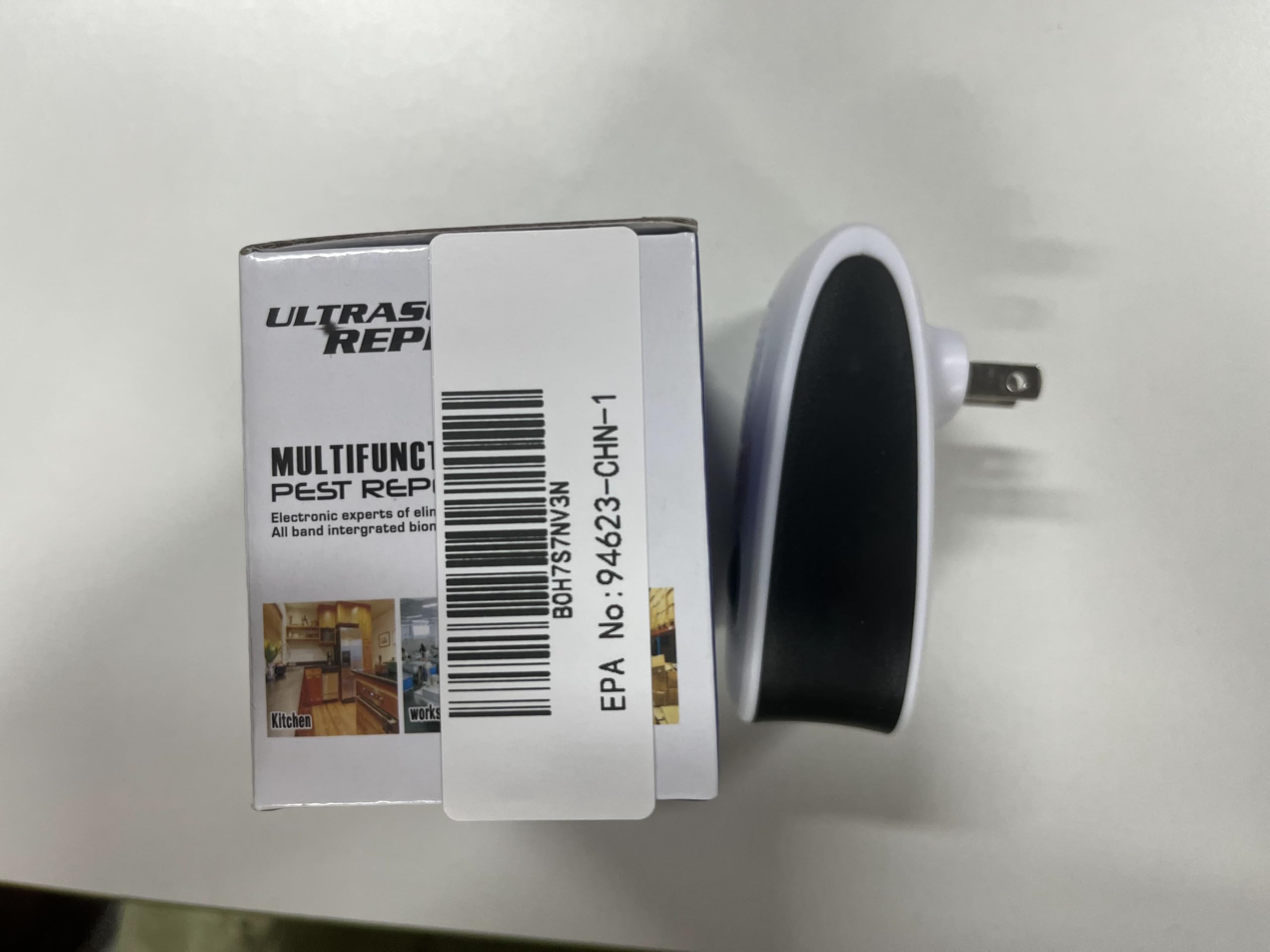 Repelente electrónico ultrasónico de control de plagas para cucarachas, roedores, ratones, insectos, arañas, repelente de ratones, repelente ultrasónico para el hogar, oficina, cocina (paquete de 10)