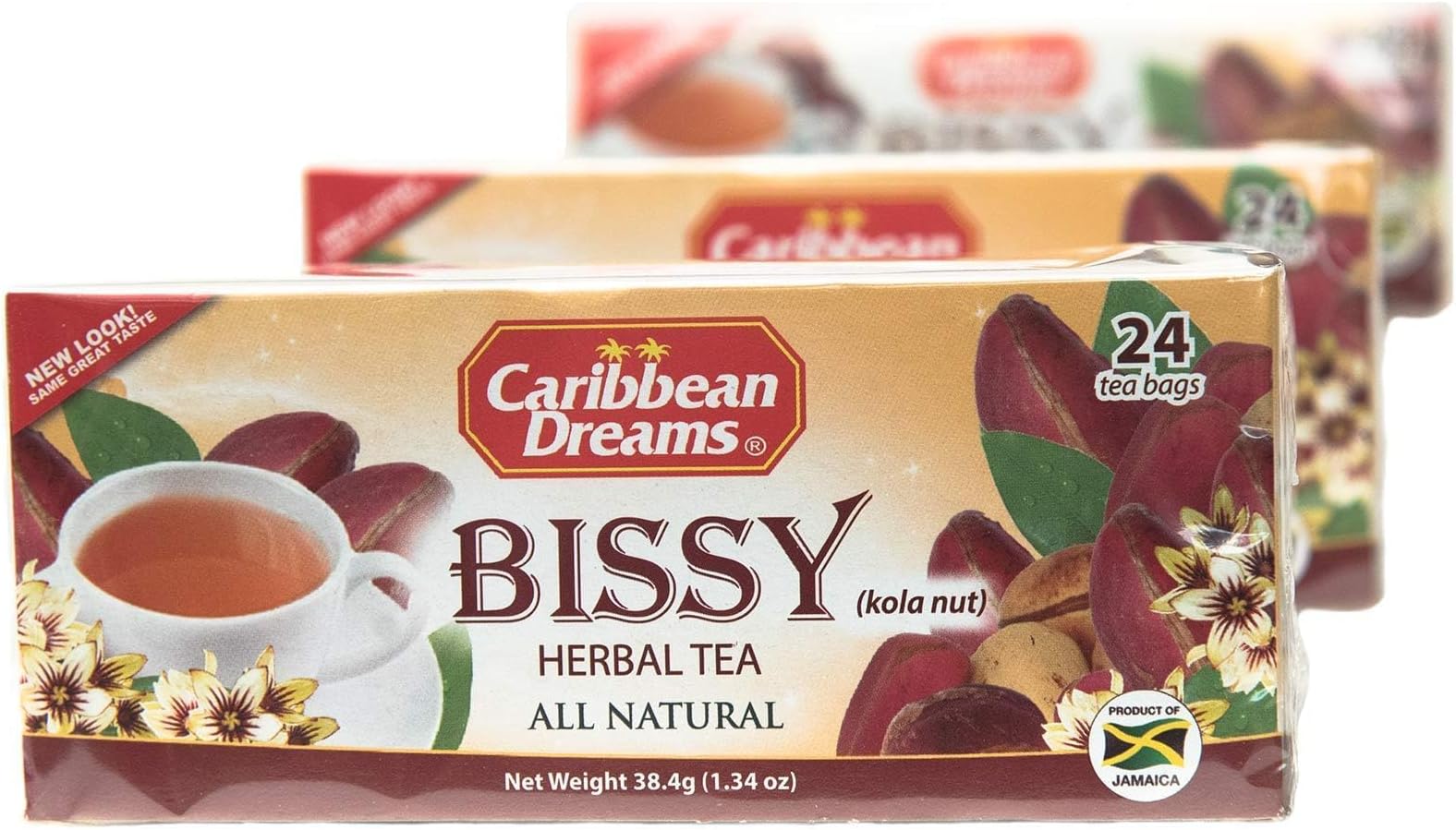 Caribbean Dreams Bissy Tea (Kola Nut), 24 tea bags (Pack of 3) by Caribbean Dreams
