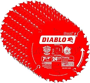 Diablo D0724A 7-1/4" 24T DiabloTM Circular Saw Framing Blade