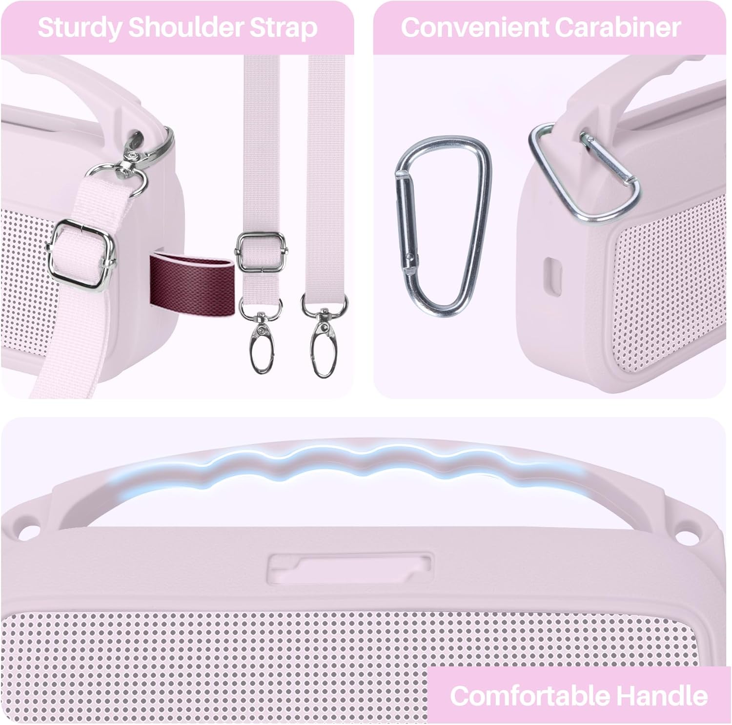 2nd Gen Silicone Cover Compatible with Bose SoundLink Flex 2nd Gen/SoundLink Flex Portable Speaker (Petal Pink Cover) - Image 5