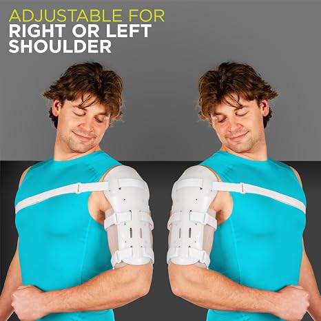 BraceAbility Sarmiento Brace - Humeral Shaft Fracture Splint Cast for Broken Upper Arm, Shoulder, Bicep and Humerus Bone with Stockinette Support (Small)