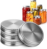 Vista 15 de Palksky Tapas para Beber de Frascos Mason, Accesorios de Tapa para Sorber de Frascos Mason de Boca Ancha de Acero Inoxidable, Tapa Abatible