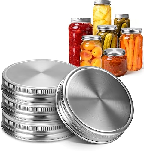Miniatura 16 de Tapa de Pico Vertedor para Frasco Mason de Acero Inoxidable con Mango, Tapas de Pico Vertedor Abatible de Boca Ancha para Frascos Mason, Cubierta de