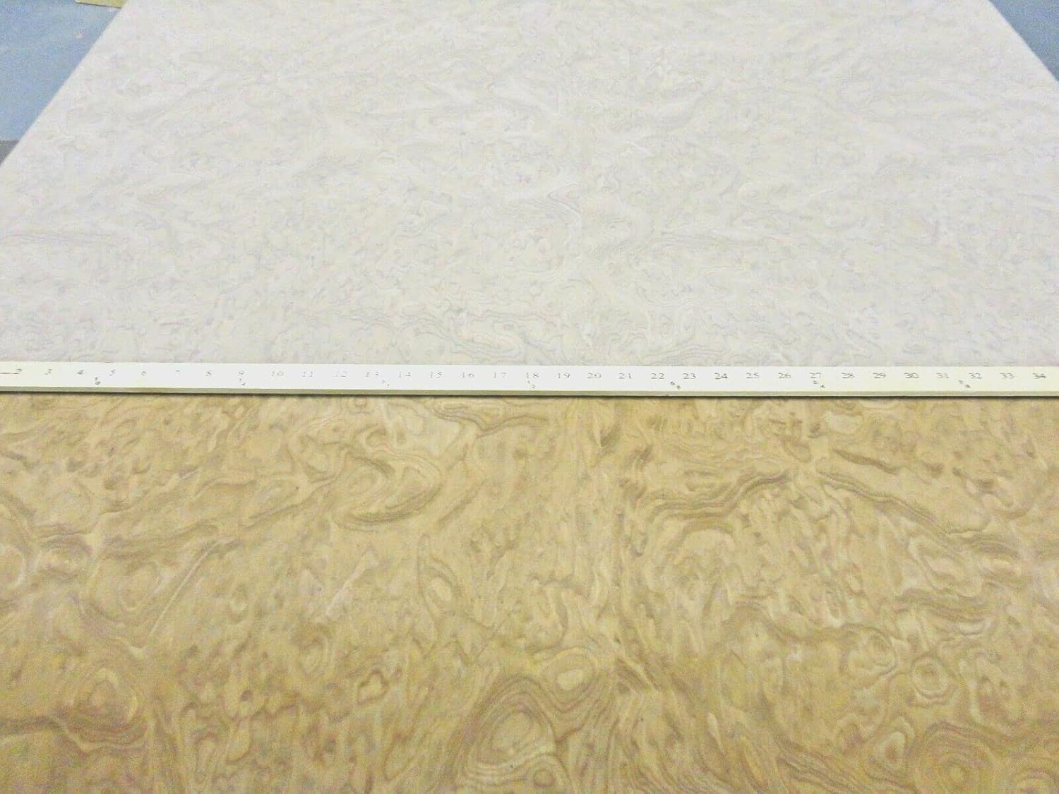 Carpathian Elm Burl Composite Wood Veneer 48" x 96" with phenolic Backer 1/20th