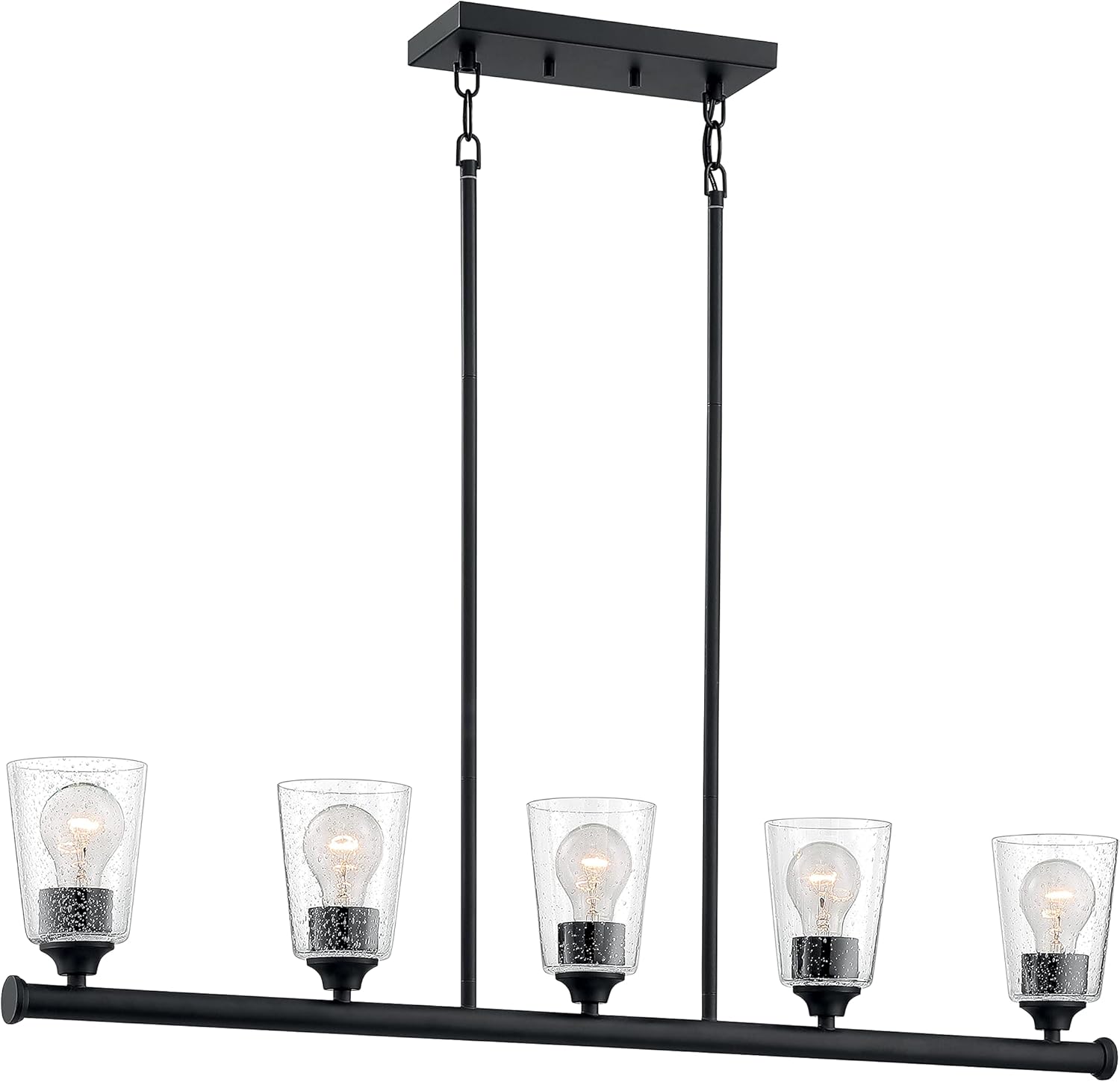 Nuvo 60/7186 Bransel Light Fixture, 5Lt Island Pendant, Brushed Nickel