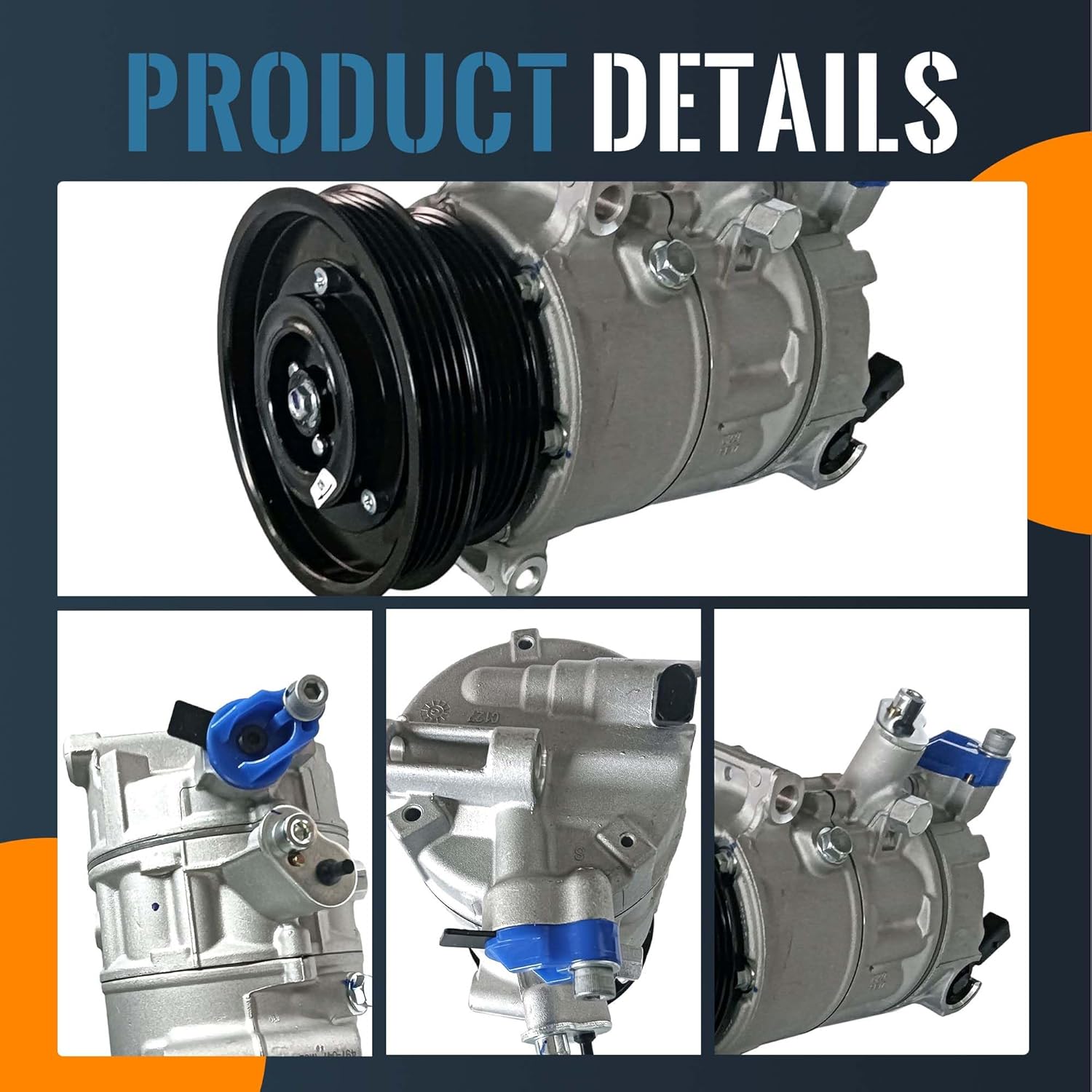 CO 4574JC 97567 A/C Air Conditioner AC Compressor W/Clutch Fits 2006-2014 VW Beetle,2010 Cabrio,2010-2014 Golf,2005-2014 Jetta,2012-2014 VW Passat, 2008 VW R32, 2006-2009 Rabbit ONLY 2.5L