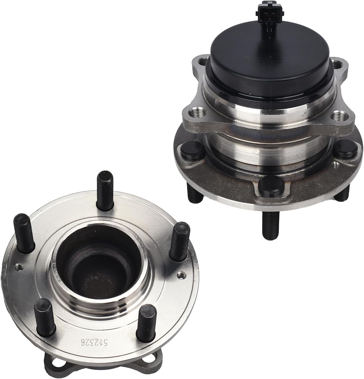 Autoround 512326 Pair Rear FWD Wheel Bearing and Hub Assembly Compatible with 2007-2020 Hyundai Santa Fe/2007-2012 Veracruz, 2011-2015 Kia Sorento 5 Lug