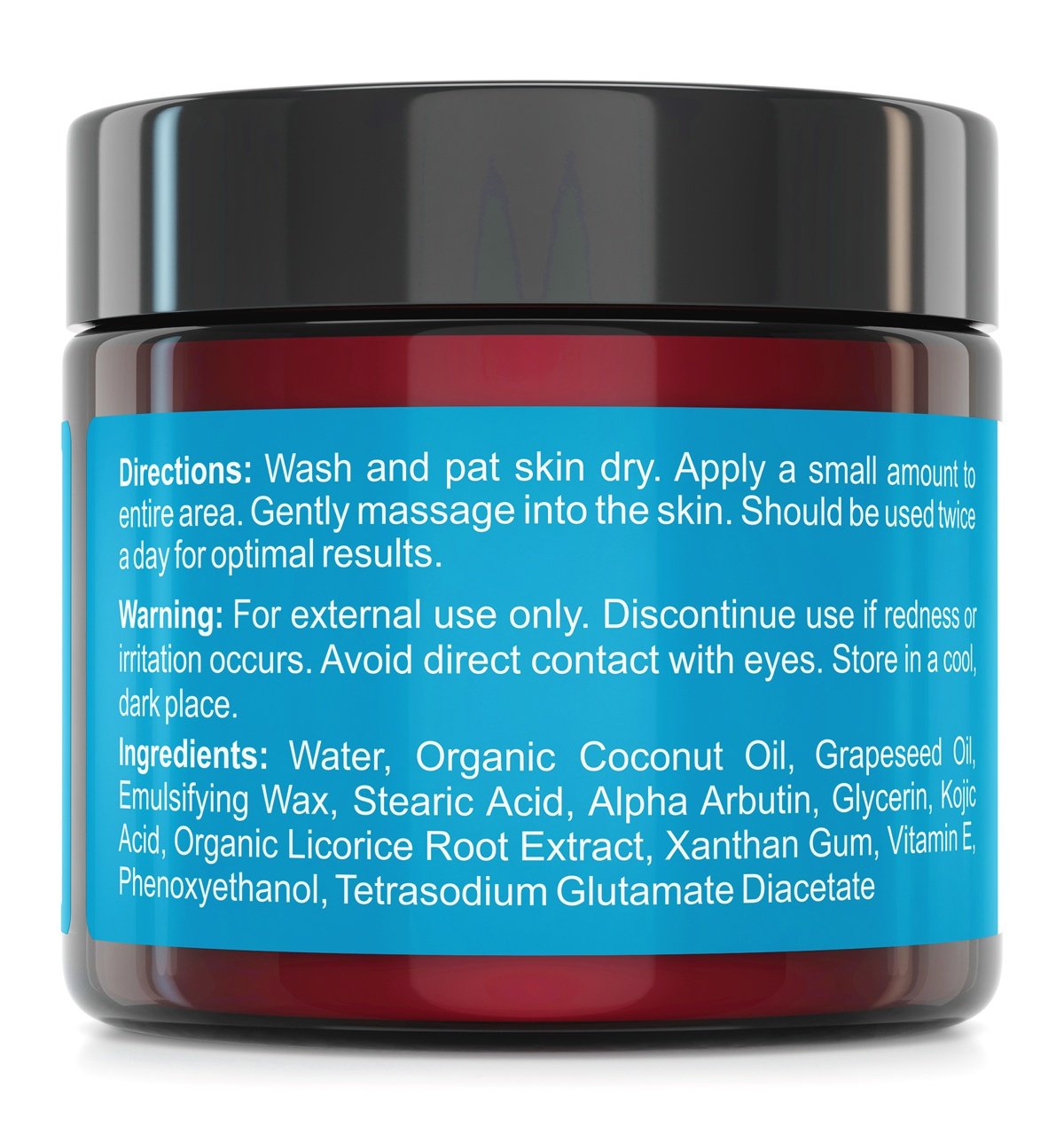 Skin Whitening Cream with 2 Alpha Arbutin, Kojic Acid & Licorice Root