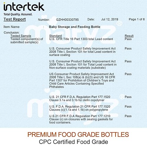Miniatura 16 de Matyz Paquete de 6 botellas de almacenamiento de leche materna (6 onzas, 3 colores) – Botella de recolección y almacenamiento de leche materna