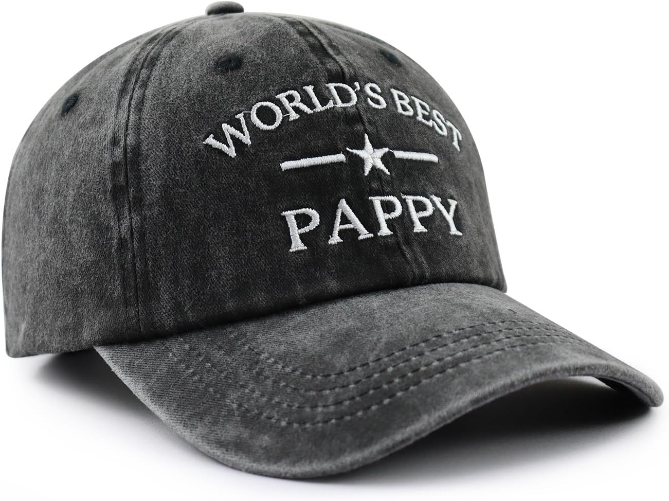World's Best Dad Papa Pappy Grandpa Pops Papaw Baseball Hat for Men image 3