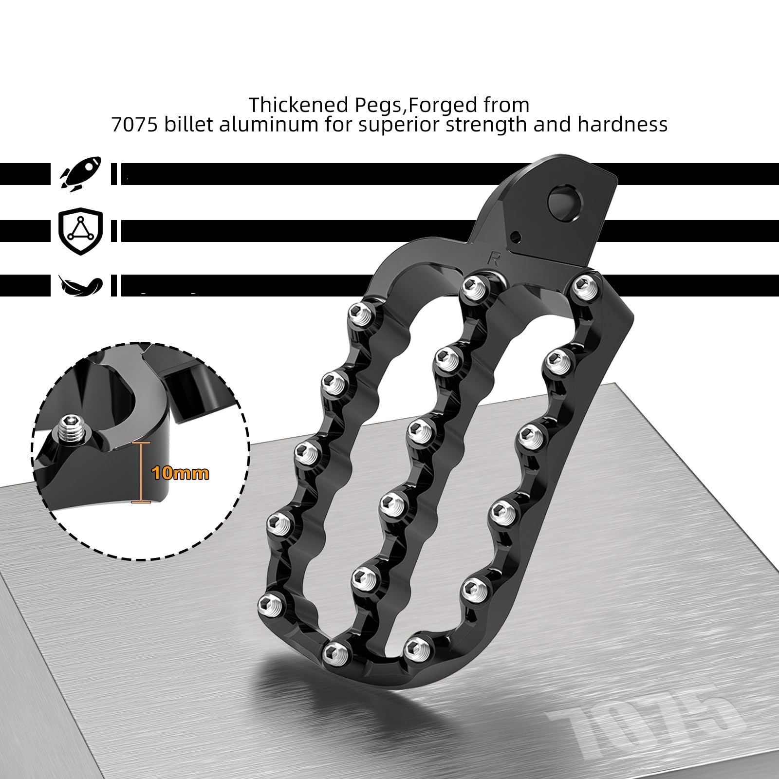 regulowany wspornik przedłużenia podnóżka Pasuje do Kawasaki KLR 650 87-24/aluminiowe podnóżki 1 "wsporniki obniżające regulowany Pedały(1 Set 1987-2018)