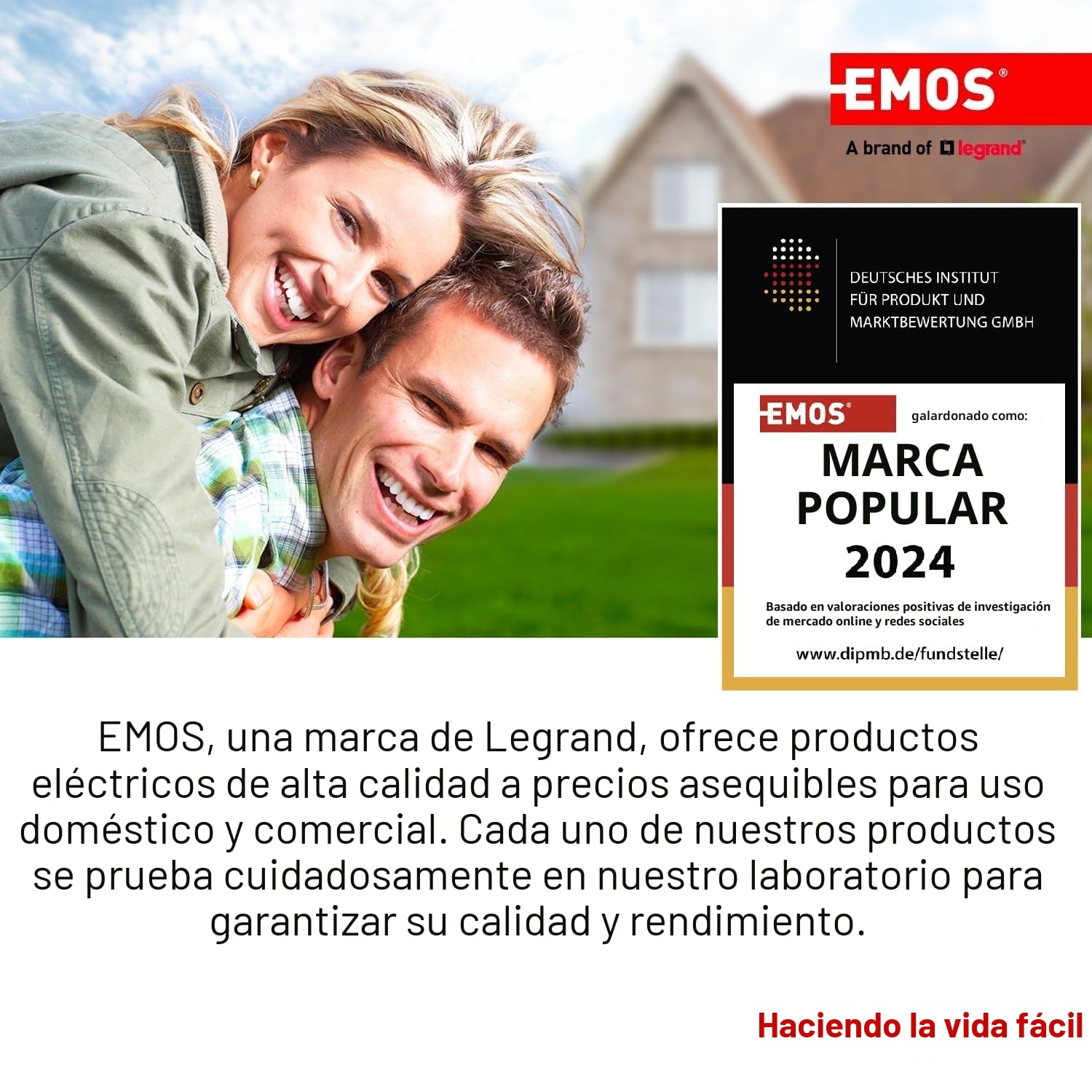 EMOS Juego de intercomunicador para Puerta de Audio con Apertura de Puerta, diseño Elegante, fácil de Usar