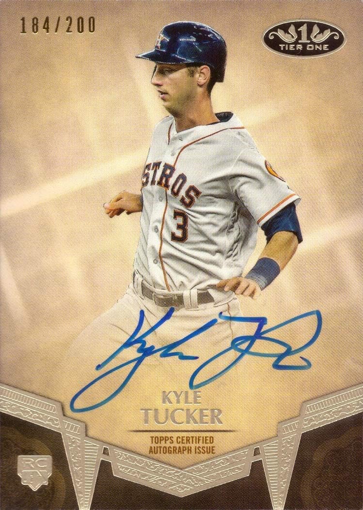 2019 Topps Tier One Baseball #BA-KT Kyle Tucker Certified Autograph Rookie Card - Only 200 made!