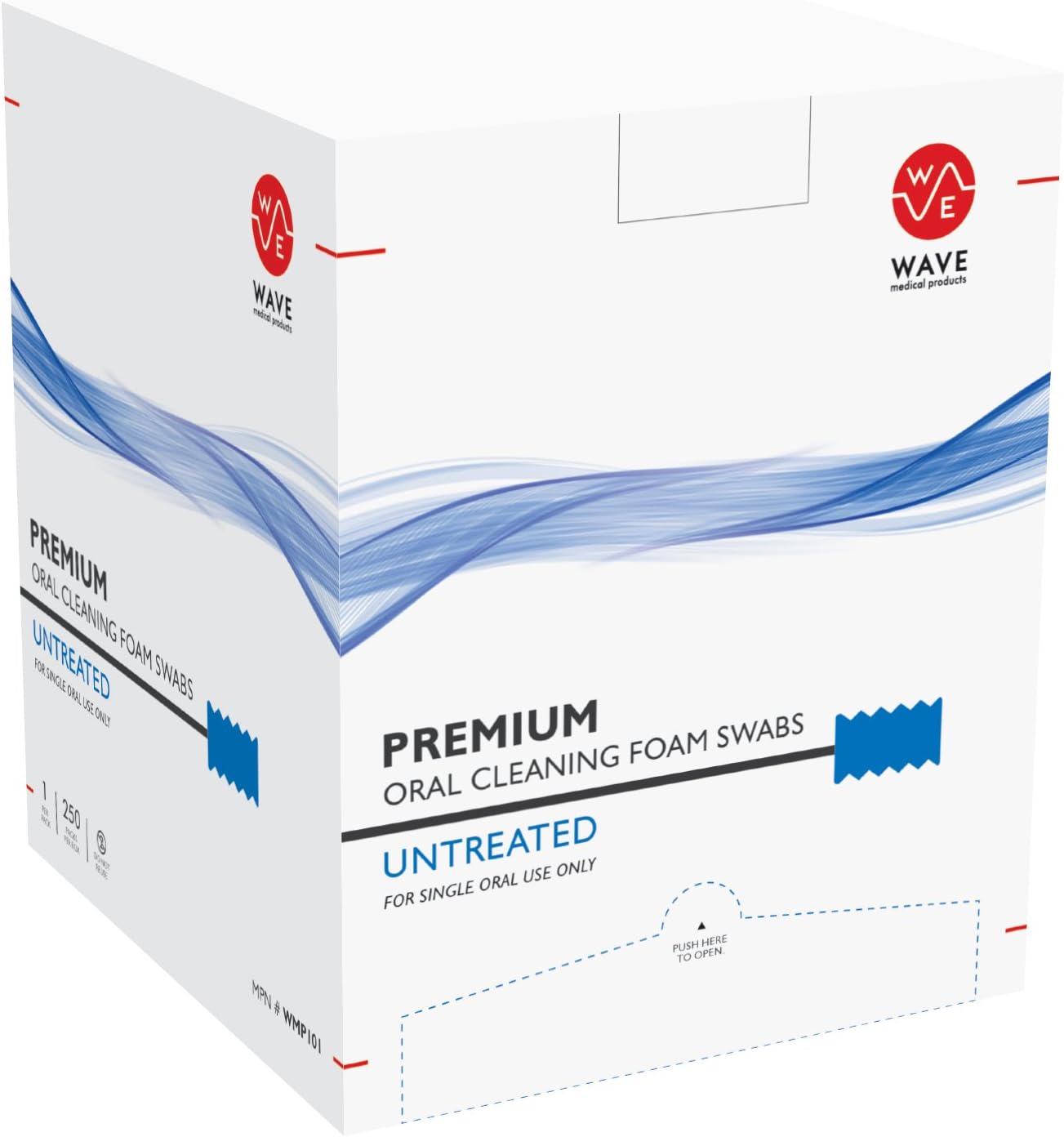 Premium Oral Swabs, Swabsticks, Blue, 50 Count