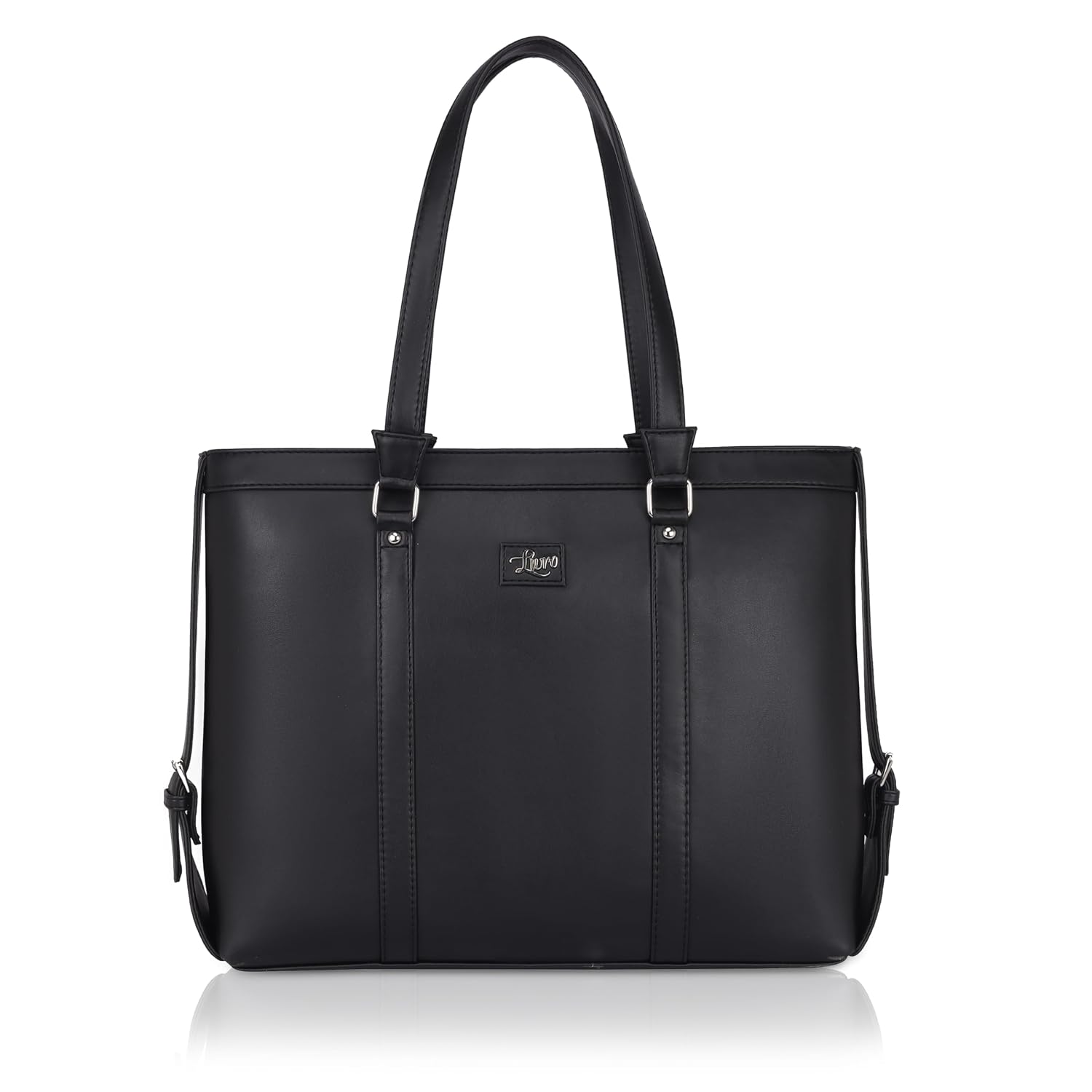 LIVRO Vegan Leather Laptop Handbag for Women – Handcrafted Office Tote Bag for College Girls – Versatile Laptop Bag for Women Office Use – Stylish Women Office Bag