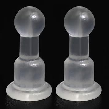 Comfort Hypoallergenic Earring Backs, Clear Long Soft TPE Silicone Replacement Stoppers for Stud, Post, Hoop, Fishhook Earrings, 50 Pack