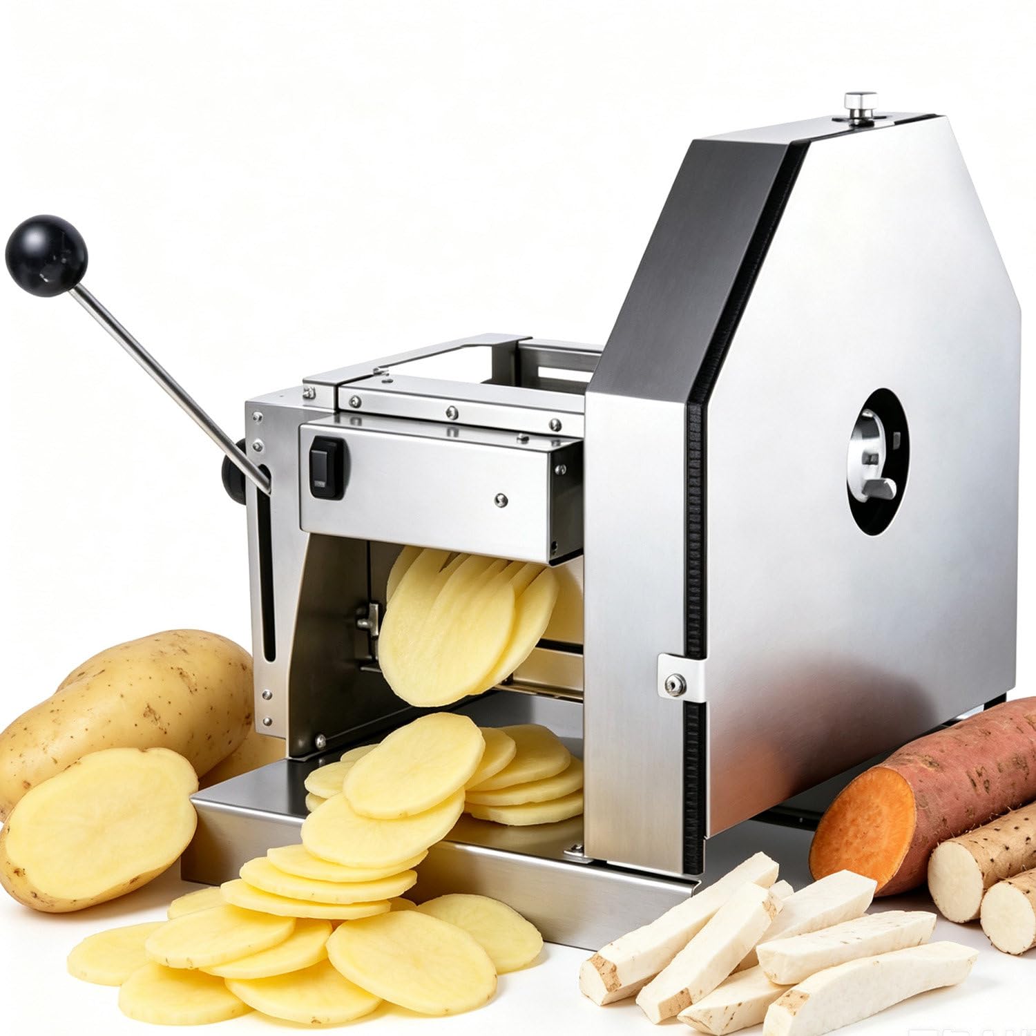 Dowpie Multicolor Electric Fruit Slicer, Adjustable Thickness Vegetable Cutter