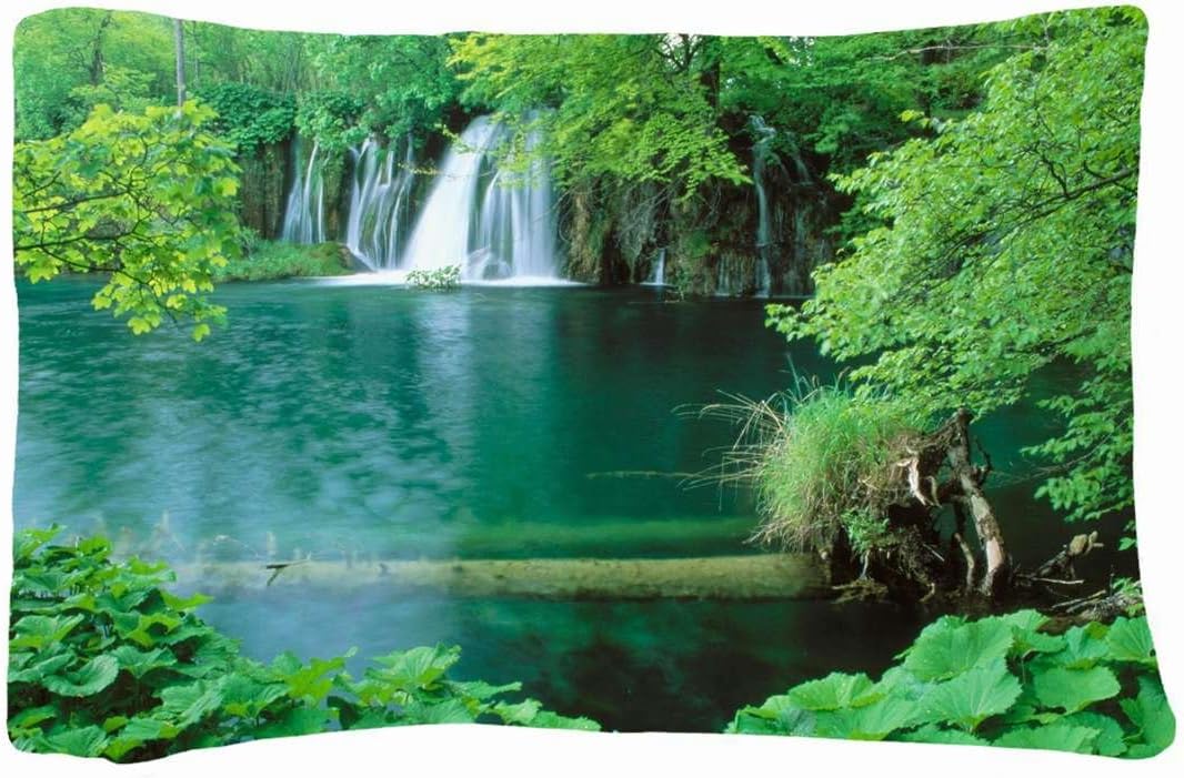 Queen Size Decorative PillowCases -Nature Waterfall landscapes croatia lakes waterfalls national park plitvice Nature Waterfall