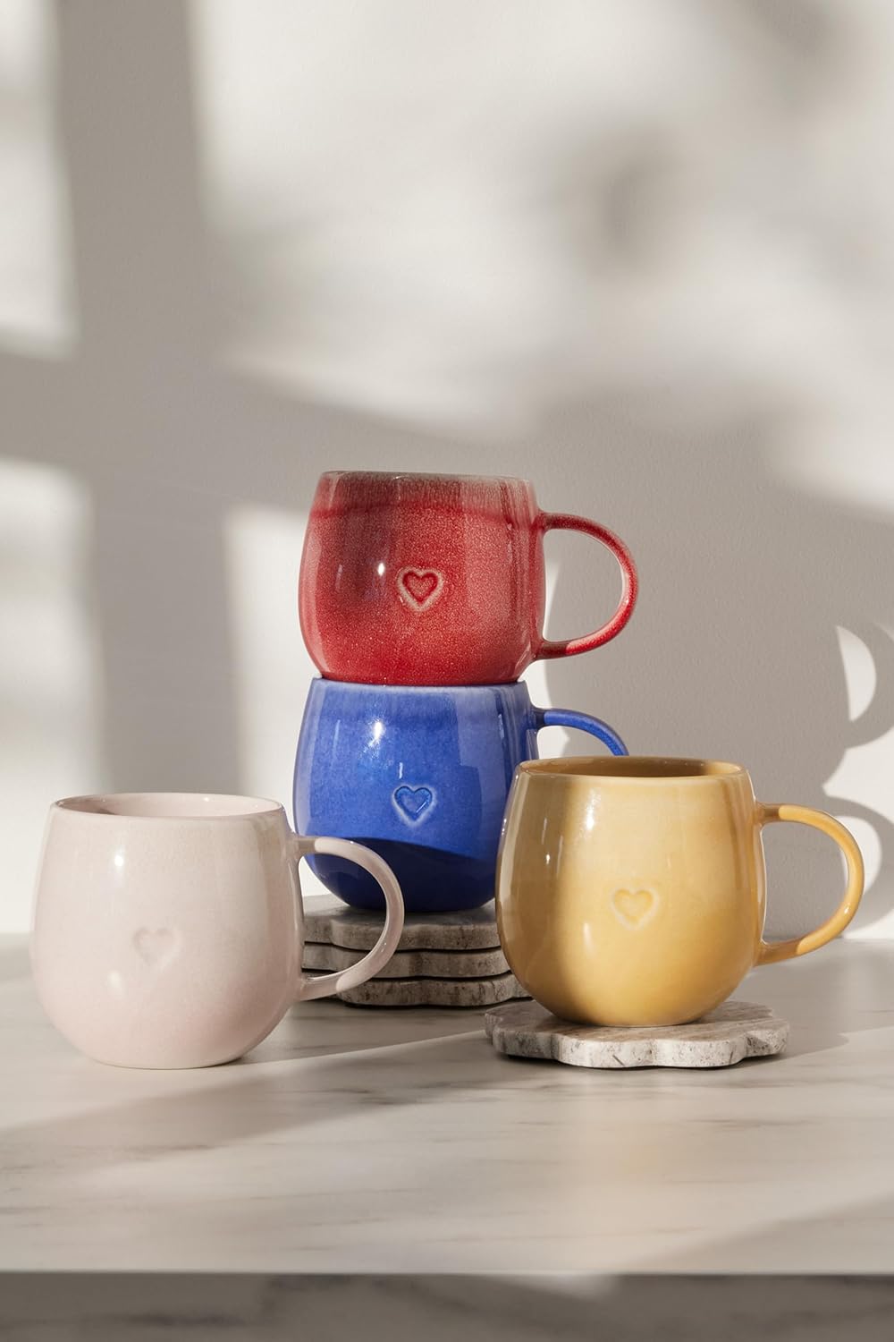 Maxwell & Williams The Mug Club Amore Snug 460 ml Mug, Set of 4, Blue