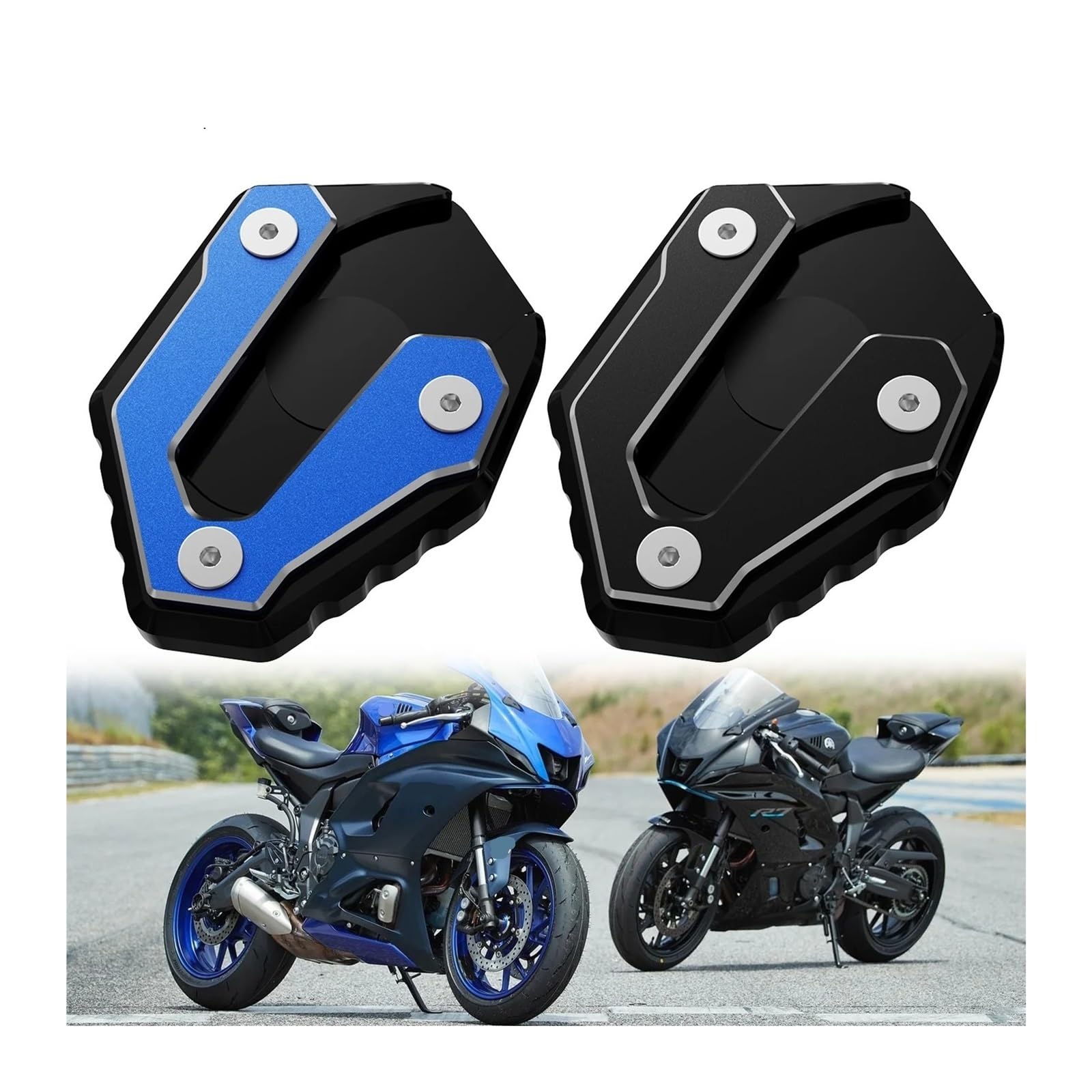Cavalletto per moto Per Yamaha per accessori per cavalletto Pad per laterale(Rosso)