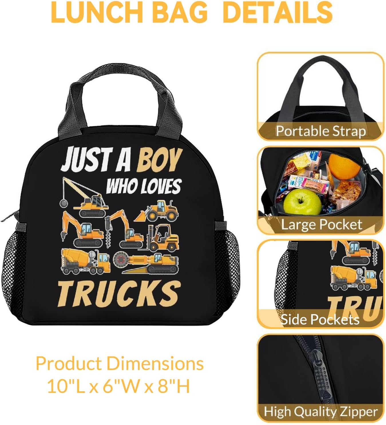 Mochila Infantil AIOMXZZ 3 Peças - Escolar, Lancheira, Estojo