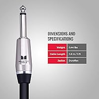 Vista 5 de Monster Cable de altavoz Prolink Performer 600: 3 pies, enchufes rectos 1/4