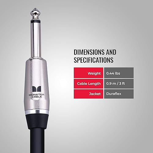 Miniatura 5 de Monster Cable de altavoz Prolink Performer 600 3 pies, enchufes rectos 14