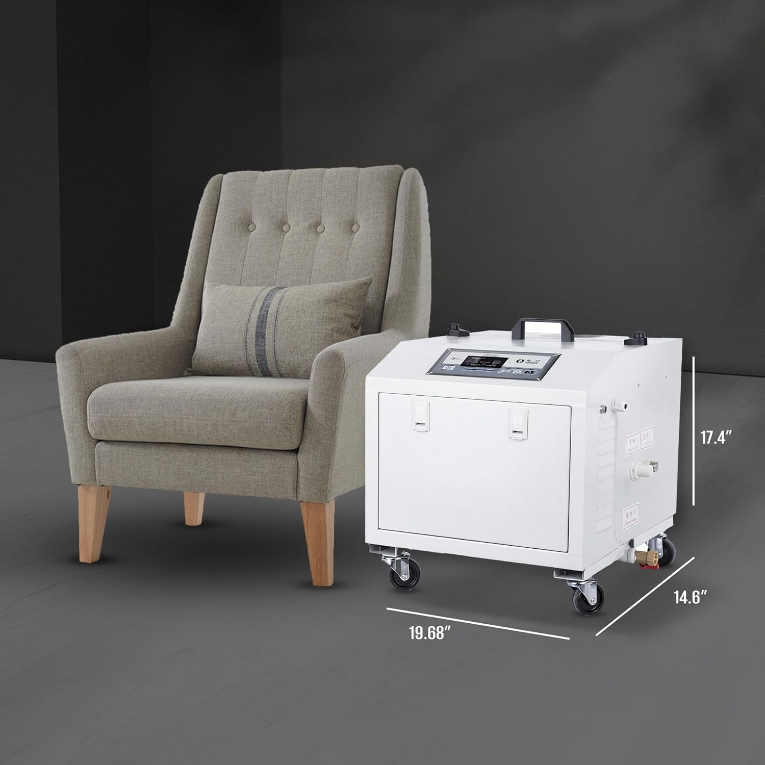 Cigaroze EB-03C Walk-In Cigar Humidifier – Ultrasonic with Display & Wheels, 700–4000 Cu Ft