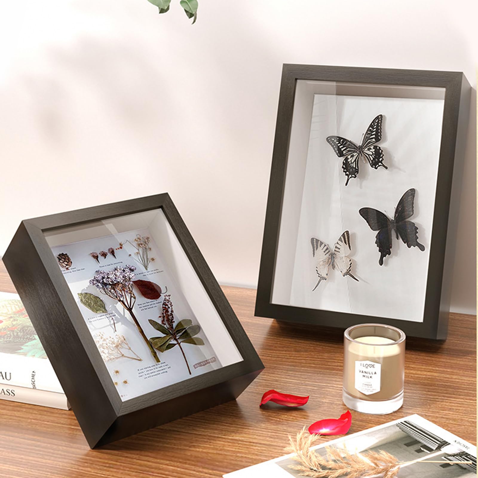 YZDZSW 3D-fotolijst, 25 x 25 cm, diepe, objectlijst, diepe fotolijst om