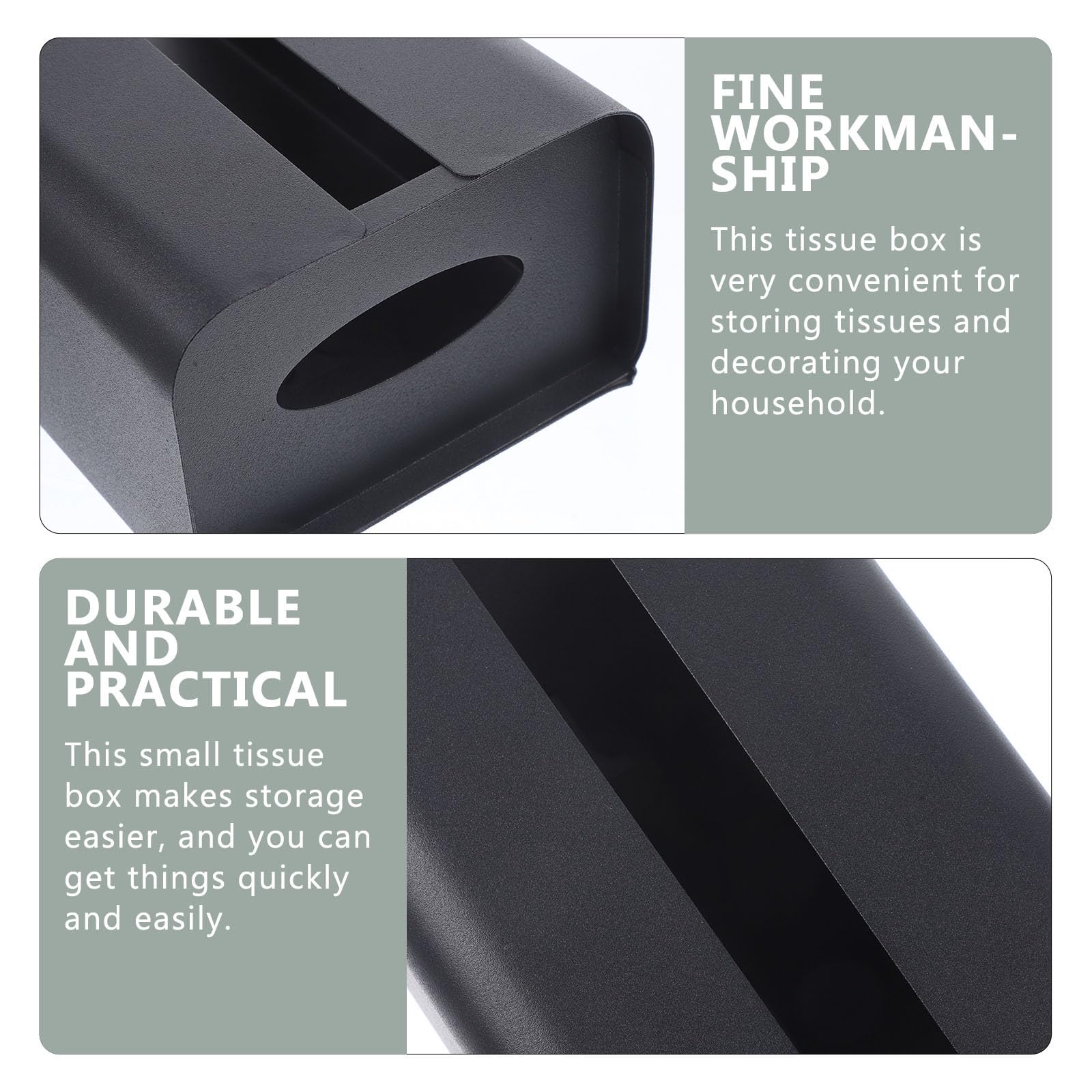 DOITOOL Dispensador Diseño Sencillo y Resistente Negro de Servilletas de Cocina Magnético de Acero al Carbono para Uso en Restaurantes y Hogar