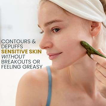 Gua Sha Oil for Sensitive Skin - Lymphatic Massage Oil for Face