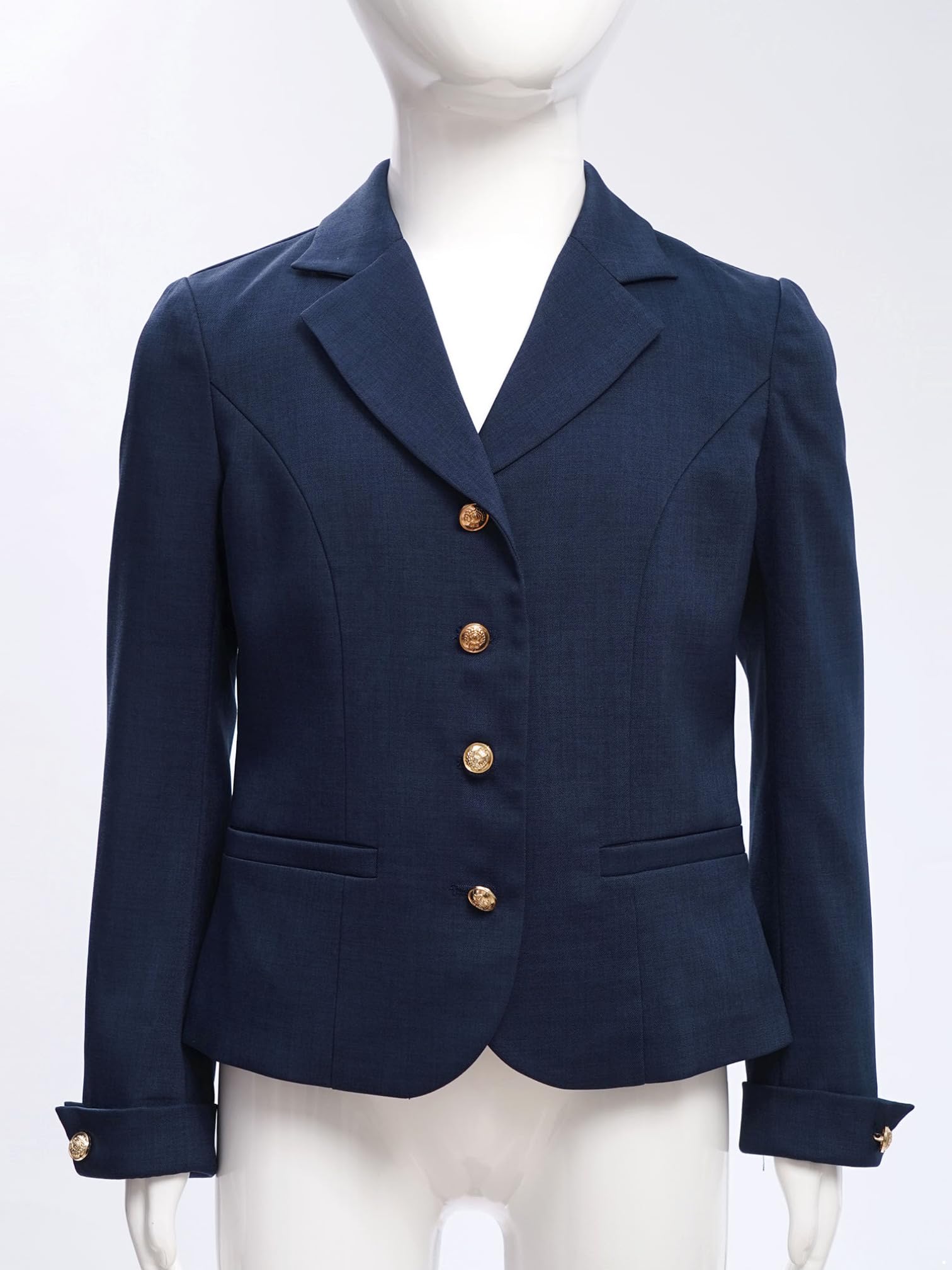 MSemis Blazer d'uniforme Scolaire Japonais Enfant Fille Veste Blazer Élégante Col Revers Manches Longues Veste de Costume d'honneur Soirée Mariage Cérémonie 5-16 Ans
