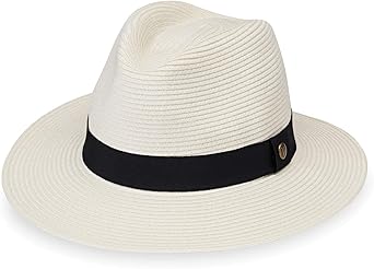 Wallaroo Hat Company Mens Palm Beach Fedora UPF 50+ UV Sun Protection, Wide Brim Sun Hat, Packable Design, Adjustable Size