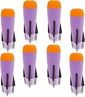 Vista 10 de EKIND Paquete de 8 mega repuestos de misiles para lanzacohetes de juguete, munición de espuma compatible con Nerf N-Strike Elite Series