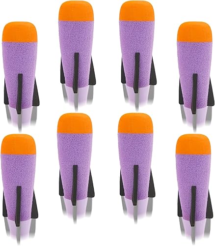 EKIND Paquete de 8 mega repuestos de misiles para lanzacohetes de juguete, munición de espuma compatible con Nerf N-Strike Elite Series
