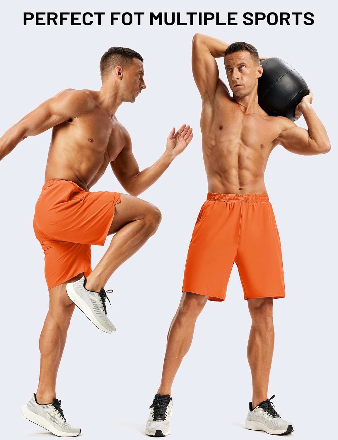 TACVASEN Men's Athletic Workout Shorts with Zipper Pockets 7" Quick Dry Gym Running Shorts Summer Casual Hiking