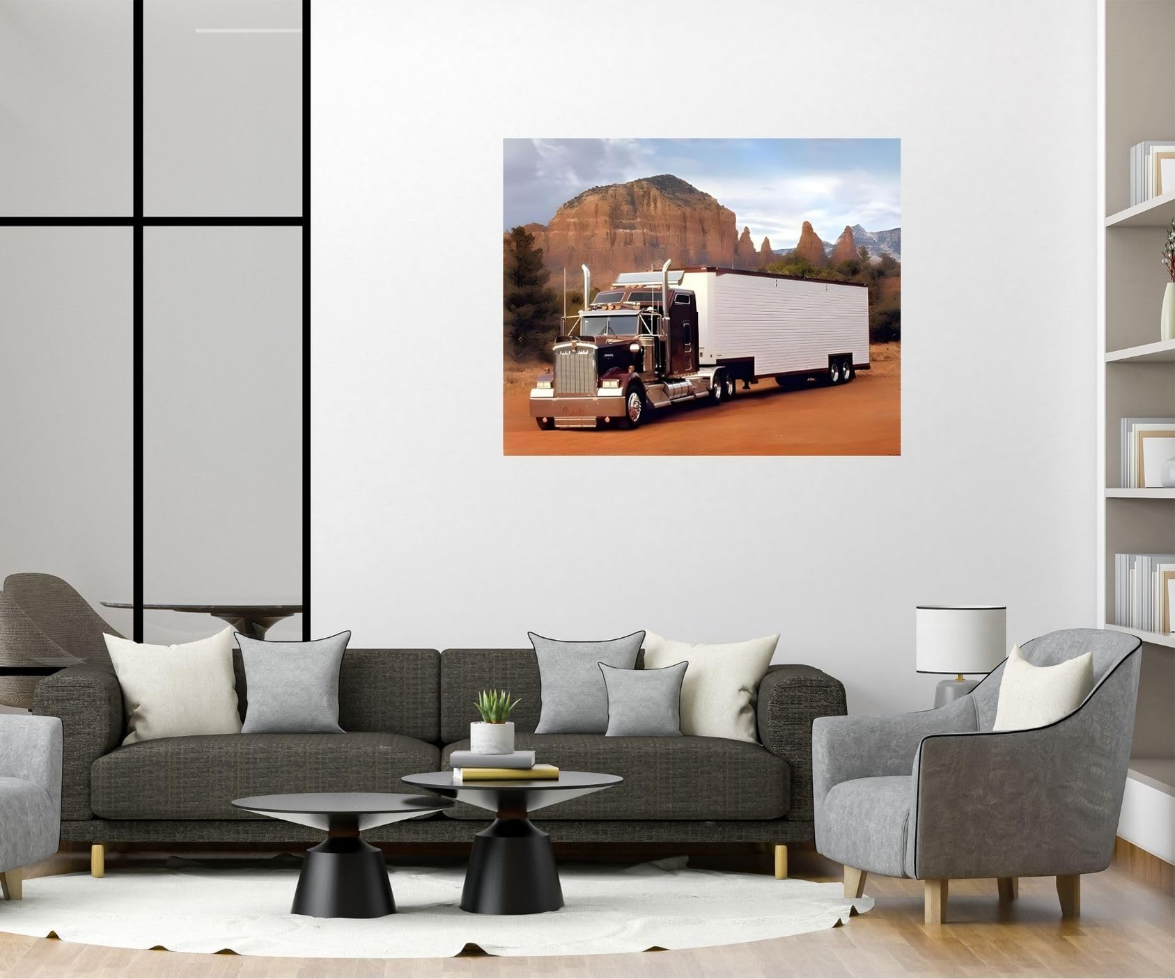Amazon.com: Peterbilt Big Rig Semi Truck Automobile Wall Decor Art
