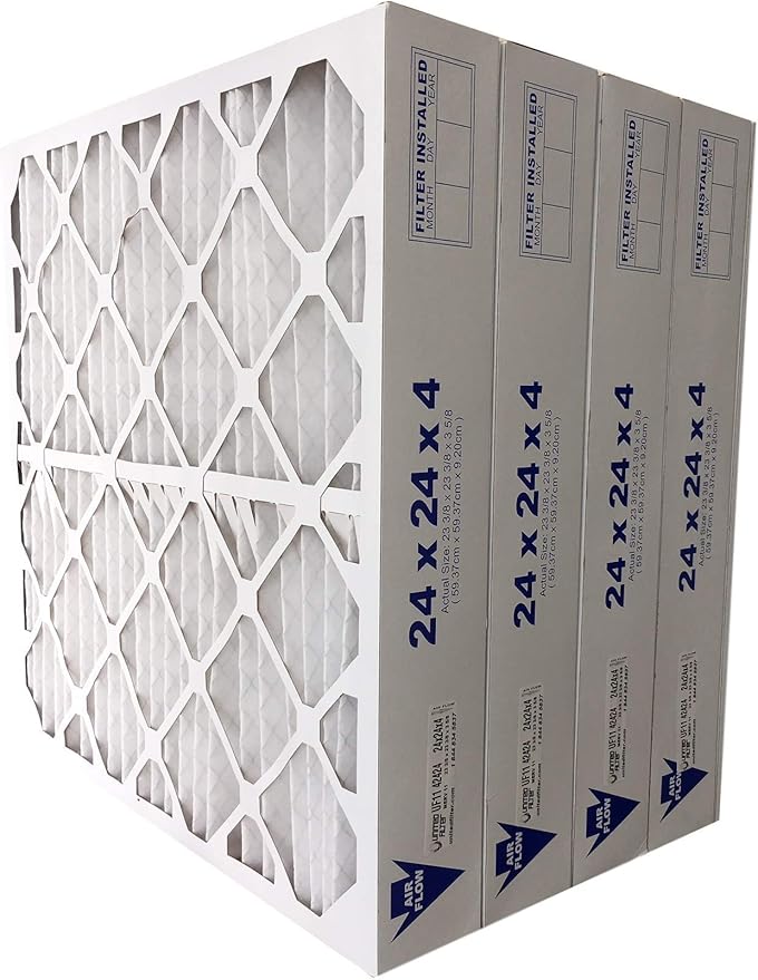 United Filter 24x24x4 MERV 11 Furnace Air Filters (Case of 4) HVAC Filters Purify Air