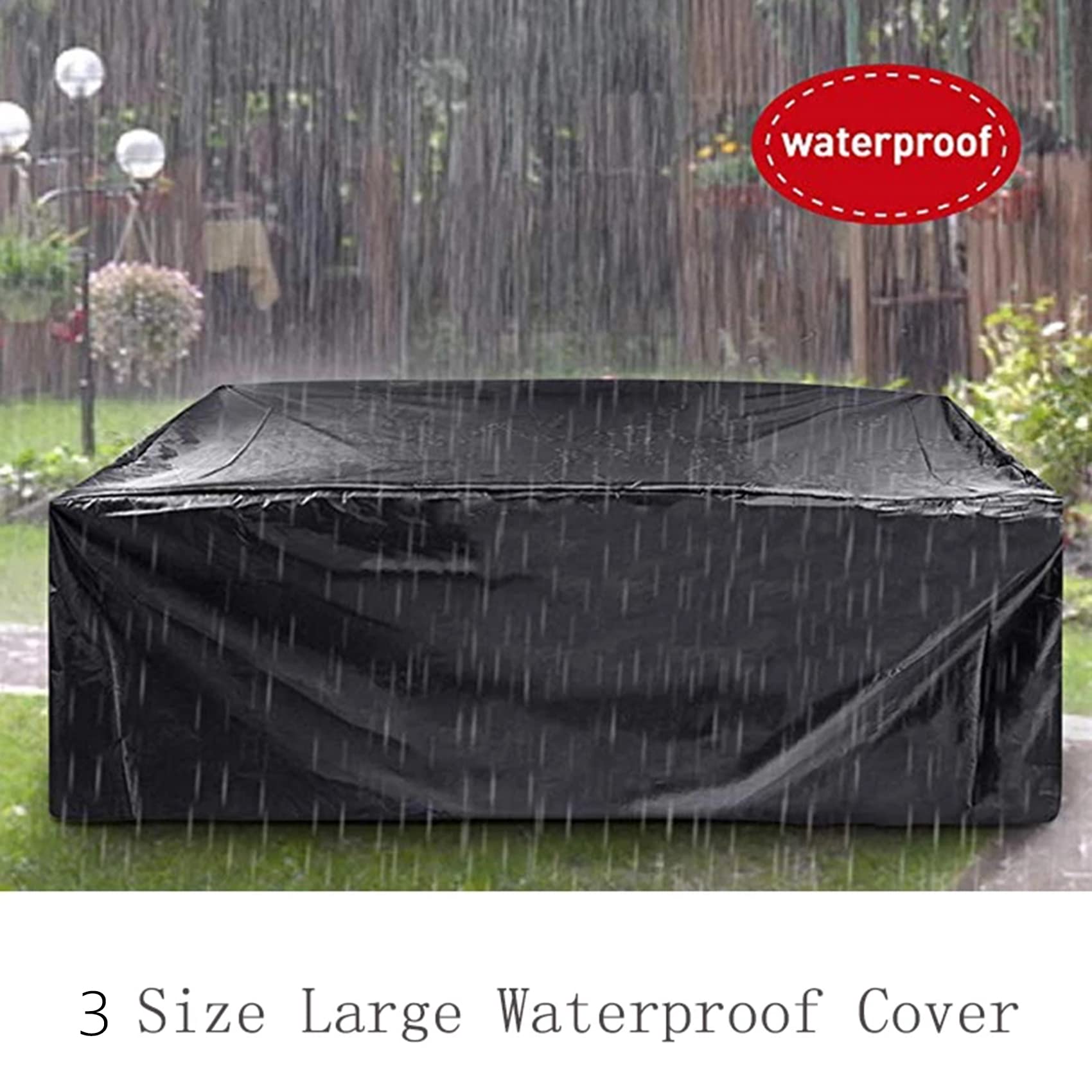 Fodera per Divano da Giardino a 2/3/4 posti, Fodere per mobili da Giardino, Tessuto Oxford Resistente agli Strappi Impermeabile, Fodere per sedie da Esterno