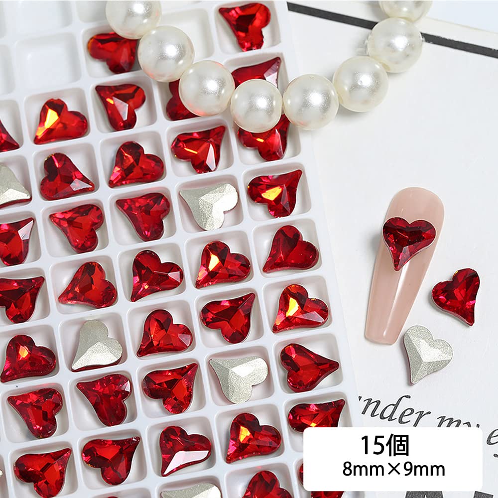 Amazon | Chisafly ネイルパーツ ハート 大きい 30個セット ネイル