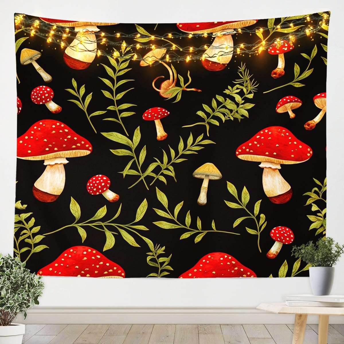 Feelyou Red Strawberry Tapestry Large 59"x82" Kids Kawaii Decor Comforter Cover Set for Boys Girls Teens Cute Wall Hanging Anime Wall Art Room Decor Fruit Tapestries image 4