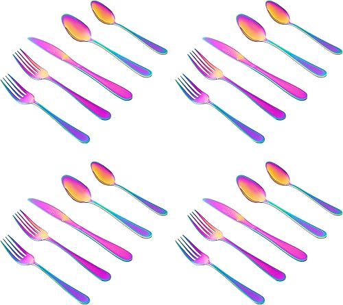 Miniatura 5 de Gibson Home Cubiertos, juego de 20 piezas, arcoíris