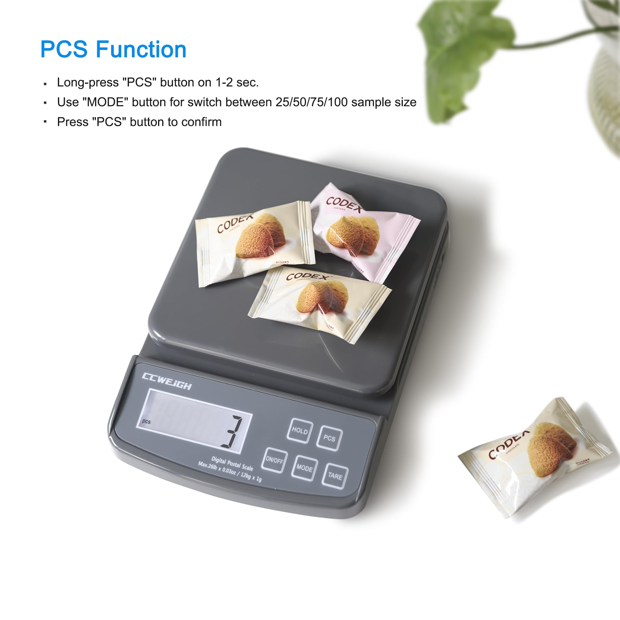 Báscula postal de alimentos de alta precisión de 26 libras/0.9 g para cocina con soporte, tara y PC, báscula de envío portátil para paquetes, pequeñas empresas de cocina, joyas, baterías