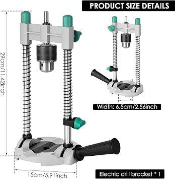 Multi Angle Drill Guide Multifunctional Drill Guide Stand Precise 45-90 Angle Electric Holder Stand Universal Drilling Jig Attachment Positioning Bracket for Electric .(green)