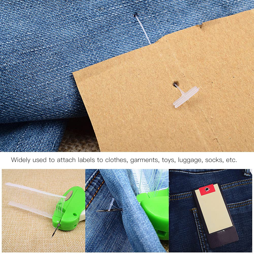 Hapivida Standard Tagging Gun Fasteners, 0.6in-3in 10000Pcs Clothing Tag Barbs Attachments Price Label for Clothes Tag Gun Refills Barb Fastners(2in-Transparent)