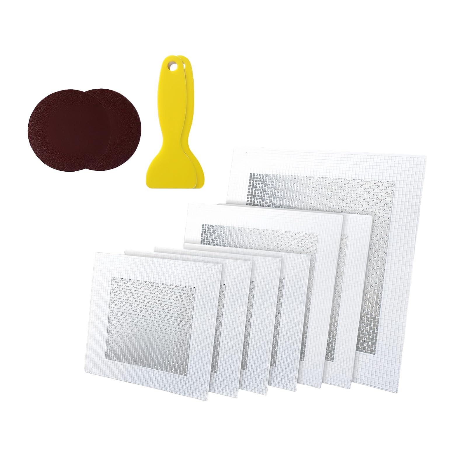 Instants Wall Damage Repair Set Aluminum Meshes Panel Scraper Sandpaper for Interior Renovation Rustproof Wall Patching Set