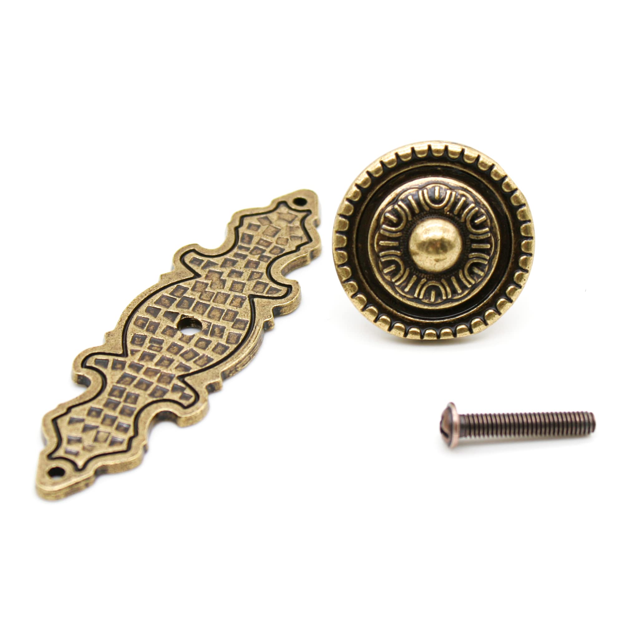 DOJA Barcelona Retro Cupboard Door knobs Antique Gold Drawer, 25 mm x 30 mm x 86 mm - Image 3